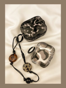 Retro Small Batch Black Amber AirPods Protective Case Compatible with Apple pro Earphones Soft TPU Wireless Bluetooth Case