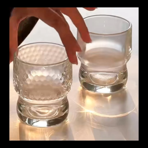 High-value raindrop hammered cup simple household glass for coffee milk and daily drinking