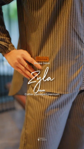 Zyla Oneset Setelan Baju Atasan Dan Celana Cotton Yarndyed By Ghiina Fashion
