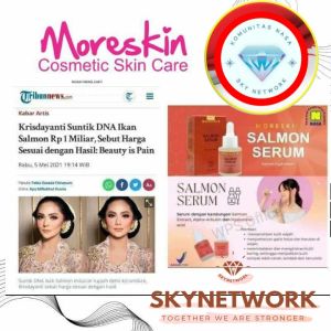 MORESKIN serum salmon| salmon Serum| mencerahkan| aweet muda| mencegah penuaan dini|  Serum salmon Moreskin bisa cod