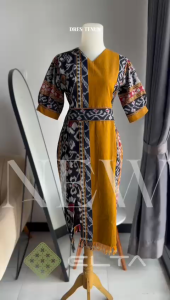 DRESS GAUN TENUN MOTIF NTT COUPLE SERAGAM KELUARGA
