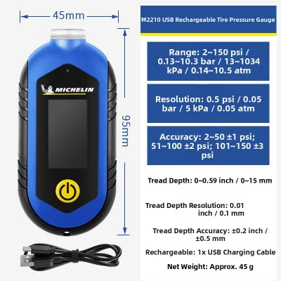 Michelin | High Precision Digital Tire Pressure Gauge