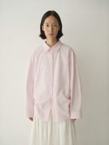 INSIS FEMME | High-Density Weave Pure Cotton Simple and Elegant Drawstring Straight Shirt