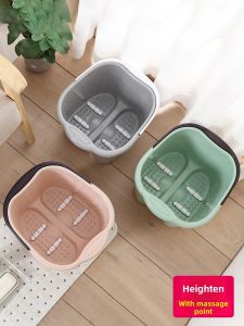 Plastic Foot Bath Tub Foot Soaking Bucket Home Use Massaging Warmth Preservation Foot Washing Basin Nordic Style Non-massaging