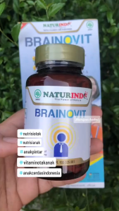 BRAINOVIT Vitamin Otak Anak Dan Dewasa Peningkat Kecerdasan Daya Ingat Mencegah Pikun Memperbaiki Saraf Otak Kesehatan Otak Isi Naturindo 50 Kapsul