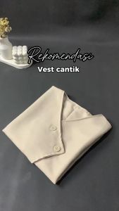 VEST BASIC WANITA / Vest Semi Woll Atasan Wanita Crop/Baju Putih