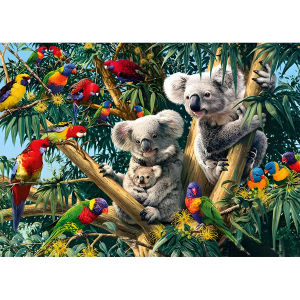 Jigsaw Puzzle 500/1000/1200/2000PCS Koala Animal Scene Brain Teaser Calming Activity Decor Gift