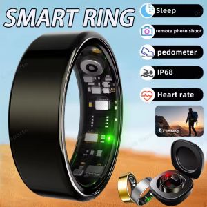 2025 New Smart Ring Heart Rate Blood Pressure Sleep Monitoring Motion Tracking IP68 Waterproof Men Women Smart Ring Holiday Gift
