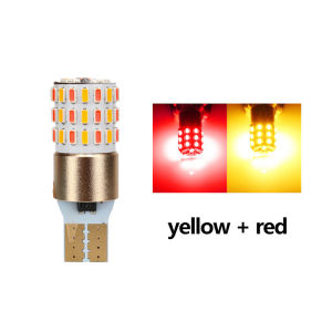 KEVANLY | 1Pair T15 W16W LED Bulb Car Motorcycle Turn Signal Light 54SMD Dual Color Super Bright Reverse Back Parking Lamps Signal Lights