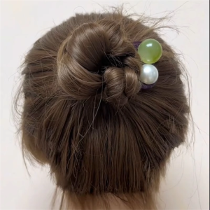 GUOQI | French Style U-Shaped Hairpin Bun Accessory