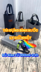 túi đựng ly giữ nhiệt nhiều size cho ly từ 300ml-3 lít Vải Dày 2 lớp chống nước