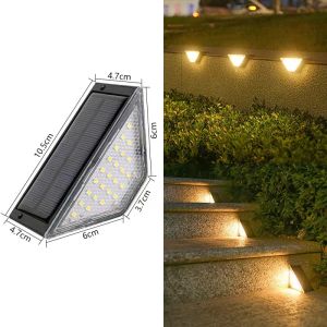 2~8PCS Solar Deck Lights Fence Lights Outdoor Step Lights Waterproof Solar Lamps for Railing Stairs Fence Yard Patio and Pathway