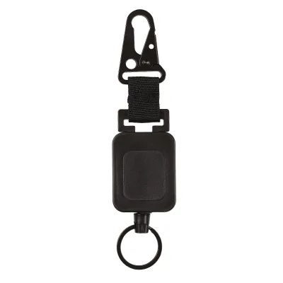 60cm Duty Metal Retractable Carabiner Keychain Belt Outdoor Reels Eagle Beak Buckle Reinforced Steel Wire Easy Pull Back Clip