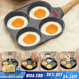 Cocok di Segala Jenis Kompor Wajan Telur / Pancake / Martabak 4 Lubang Anti Lengket