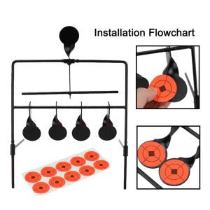 HOL Training metal shooting targets portable automatic resetting slingshot shooting target indoor competitive tactical metal