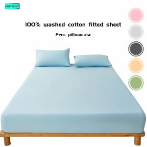 LINSY HOME（HOT SALE）ผ้าปูที่นอน 3.5 ฟุต 5ฟุต 6ฟุต（พร้อมปลอกหมอน）ผ้าปู ชุดผ้าปูที่นอน าปูที่นอนกันไรฝุ่น เซตปูที่นอน 100%cotton วัสดุปูพื้น