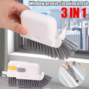 3 In 1 Window Groove Cleaning Brush Multifunction Sliding Door Track Slot Cleaner Household Kitchen Gap Decontamination Tool