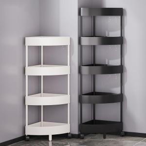 XIXIANGZI | Home Bath Corner Multi-layer Movable Storage Shelf
