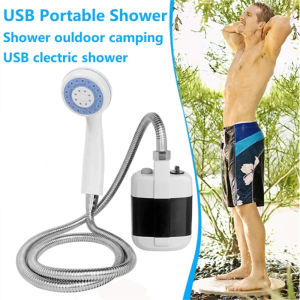 Portable Camping Shower with Adjustable Flow Camping Shower Handheld Electric Shower Battery Powered Compact Outdoor Camping Set