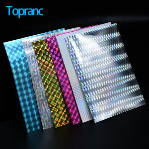 Topranc Fishing Lure Stickers 10X7cm Colorful Laser Waterproof Adhesive Sticker Fishing Bait Refit DIY Material Accessories