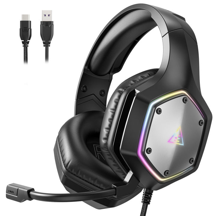 EKSA E1000 V2 RGB Gaming Headphones with Microphone Surround Sound  Wired Headset Gamer for PC/PS4/PS5/Switch/Phone Lazada PH