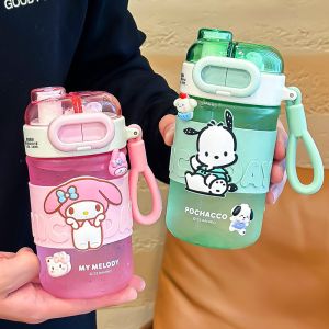 Cốc Nước Trẻ Em Sanrio Hello Kitty Tritan Cấp Thực Phẩm Có Van Chui Thẳng Cốc Đi Du Lịch Cầm Tay Cốc Có Van Chui Thẳng