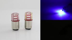KEVANLY | 2pcs 1157 P21/5W LED Bulbs Car LED Silicone Dual Color Signal Light 42SMD BAY15D Bulb for Motorcycle Car Turn Signal Brake Light