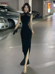 SHANGSHA | High Quality Black Lace Dress