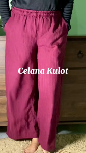 YESAMALIKA LADY KULOT | Celana Kulot Wanita Bahan Princess Crush | Varian Warna | Size Reguler