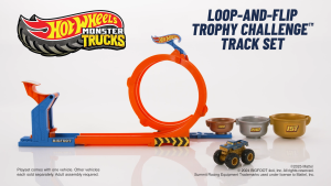 Hot Wheels Monster Trucks Loop-And-Flip Trophy Challenge Playset & Die-Cast Bigfoot Toy Truck