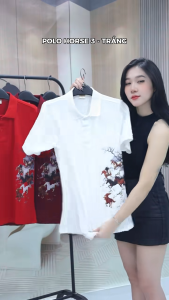 Áo Thun Polo Mã Đáo Thành Công Áo Tết 2026 Cổ Bẻ Lịch Sự Họa Tiết Ngựa Chạy May Mắn Quà Tặng Ý Nghĩa