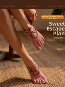 CAEEMHEE | Anti-Slip Womens Multifunction Five-Finger Yoga Socks for Spring and Summer