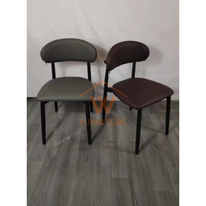 Wfurniture PU Leather Dining Chair Modern Luxury Restaurant Cafe Chair Dressing Chair Kerusi Makan