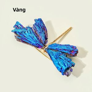 1PC Tự Nhiên Mạ Điện Tourmaline Pha Lê Thổ Cẩm Xanh Đen Handmade Năng Lượng Chữa Bệnh Đá Cho DIY Trang Trí Ngày Của Mẹ Quà Tặng