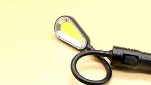 Asafee 1000LM G39 P50+COB LED foldable telescopic zoom flashlight 3 gears push switch Use 18650 battery IPX4 waterproof