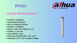 Dahua CCTV Camera Aluminium Extension Pole PFB300C PTZ Ceiling Mount Model Check Accessory Selection Web PFA113