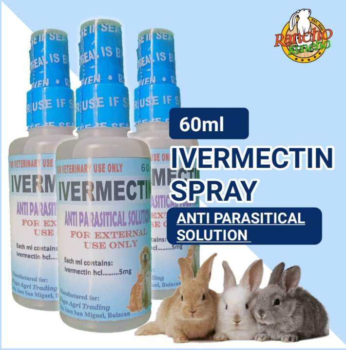 Anti mange treatment topical spray solution 60ml for rabbit cat dog and