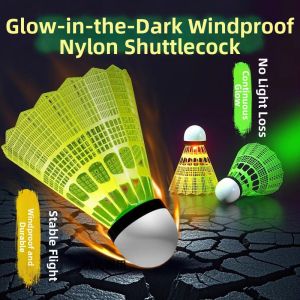 Night Glow Wind-Resistant Nylon Outdoor Badminton Set
