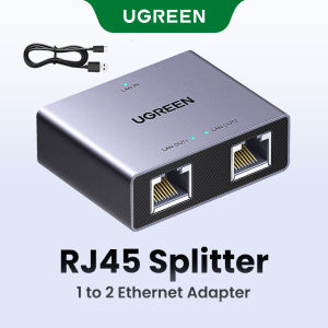UGREEN 1 to 2 Gigabit Network Splitter Gigabit 3 10/100/1000Mbps Auto-negotiation RJ45 Ports
