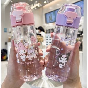 550ML Mug Minum Kartun Lucu Botol Minum Teguk Tritan Gelas Plastik dengan Cerat Pop-up