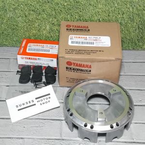alumunium rumah kopling + karet kopling motor yamaha rx king