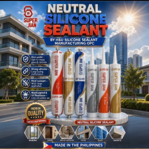 SUPER JIAN Neutral Silicone Sealant Free for Doors Windows Stone and Super Jian Sealant Sausage Gun