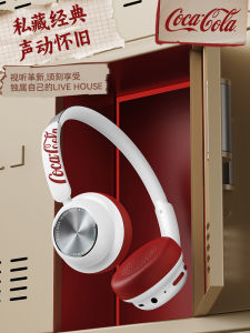 Classic American Retro Overhead Bluetooth Earphones Long Battery Life Wireless Sports Noise Reduction Coca-Cola Series Earphone