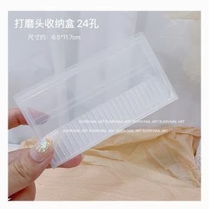 อลูมิเนียมแบบพกพาเล็บหัวกล่องเก็บฝุ่น Anti-Fall ฝาครอบจอแสดงผลเครื่องมือกล่องเก็บ 25 หลุม