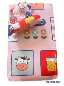 ที่นอนเด็กแรกเกิดทารก เซต 3 ชิ้น แบบบุ๋ม แบบเรียบถอดซักได้