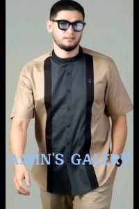 koko pria dewasa kurta lengan pendek model polos berpola next gen
