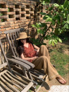 NIHAOKANONG | Quần Dài Vintage Cao Waist Chân Rộng Casual
