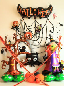 Balloon Set เซ็ตลูกโป่งวันฮาโลวีน ลูกโป่งสตั๊ดอัลลอยด์ตกแต่งบรรยากาศ จัดฉากในร่มกลางแจ้ง บาร์ KTV โรงเรียนประถมศึกษา ประตูโรงเรียน