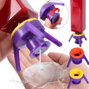 [Dizoey] Inverted Bottle Cap Tripod Stand Liquid Upside Down Holder Bathroom Shampoo Triangular Bracket