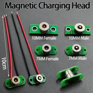 1/2 PCS 3A DC Magnetic Pogopin Connector 7mm 10mm Male Female Spacing Spring Loaded Dc Power Socket With Hole